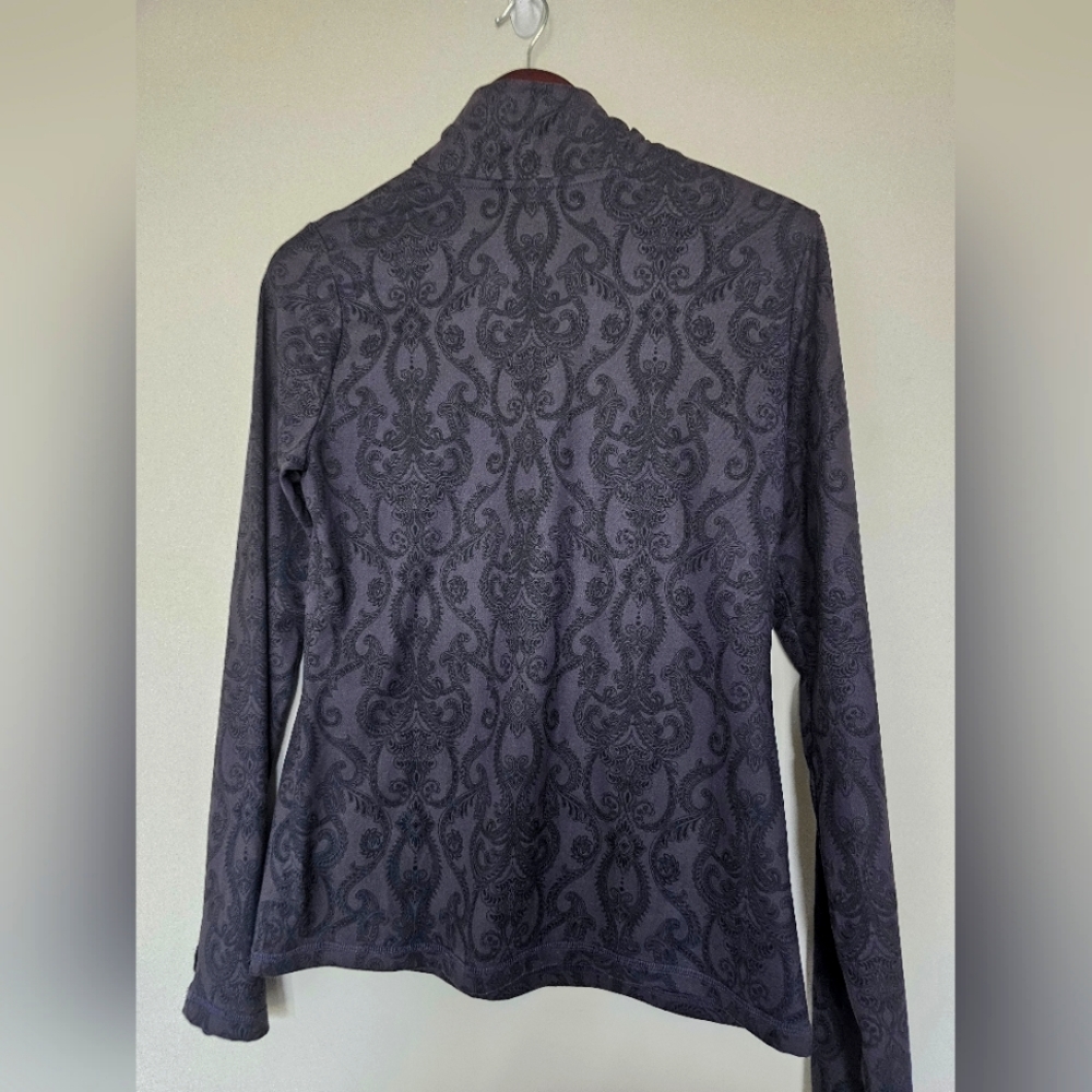 Eddie Bauer Quarter-Zip Baselayer Top Poly/Spandex Hiking Outdoor M